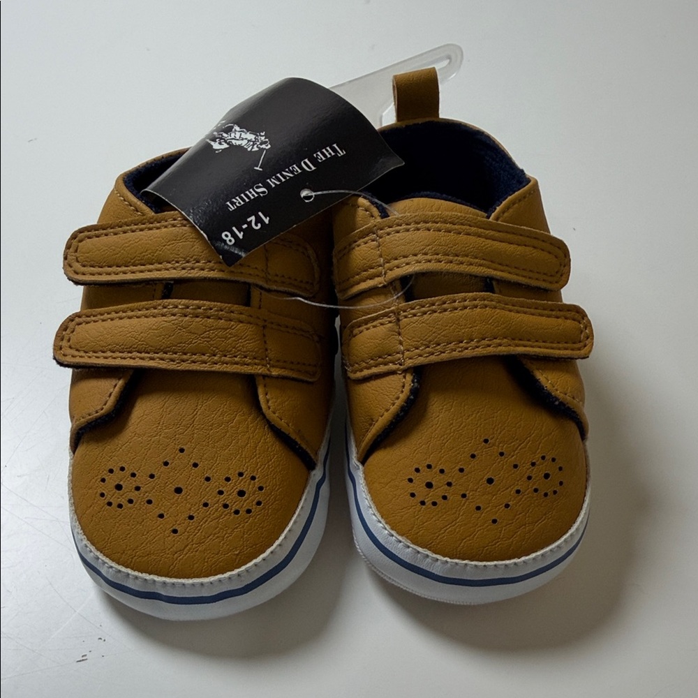 Ralph‎ Lauren Kids Cognac Sneakers with Navy Accent